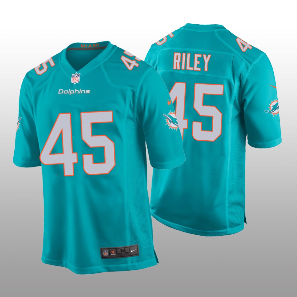 Miami Dolphins Duke Riley Aqua Jersey Game - Youth