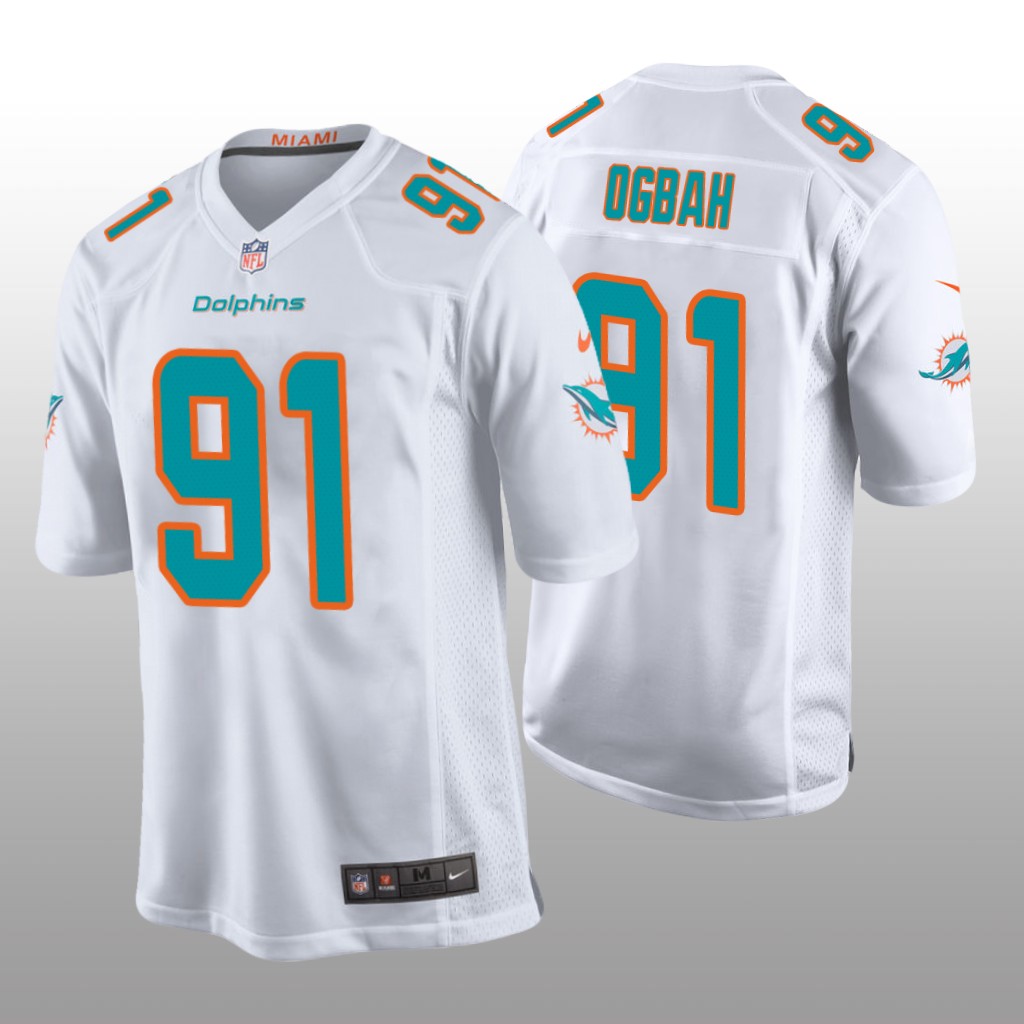 Miami Dolphins Emmanuel Ogbah White Jersey Game - Men's
