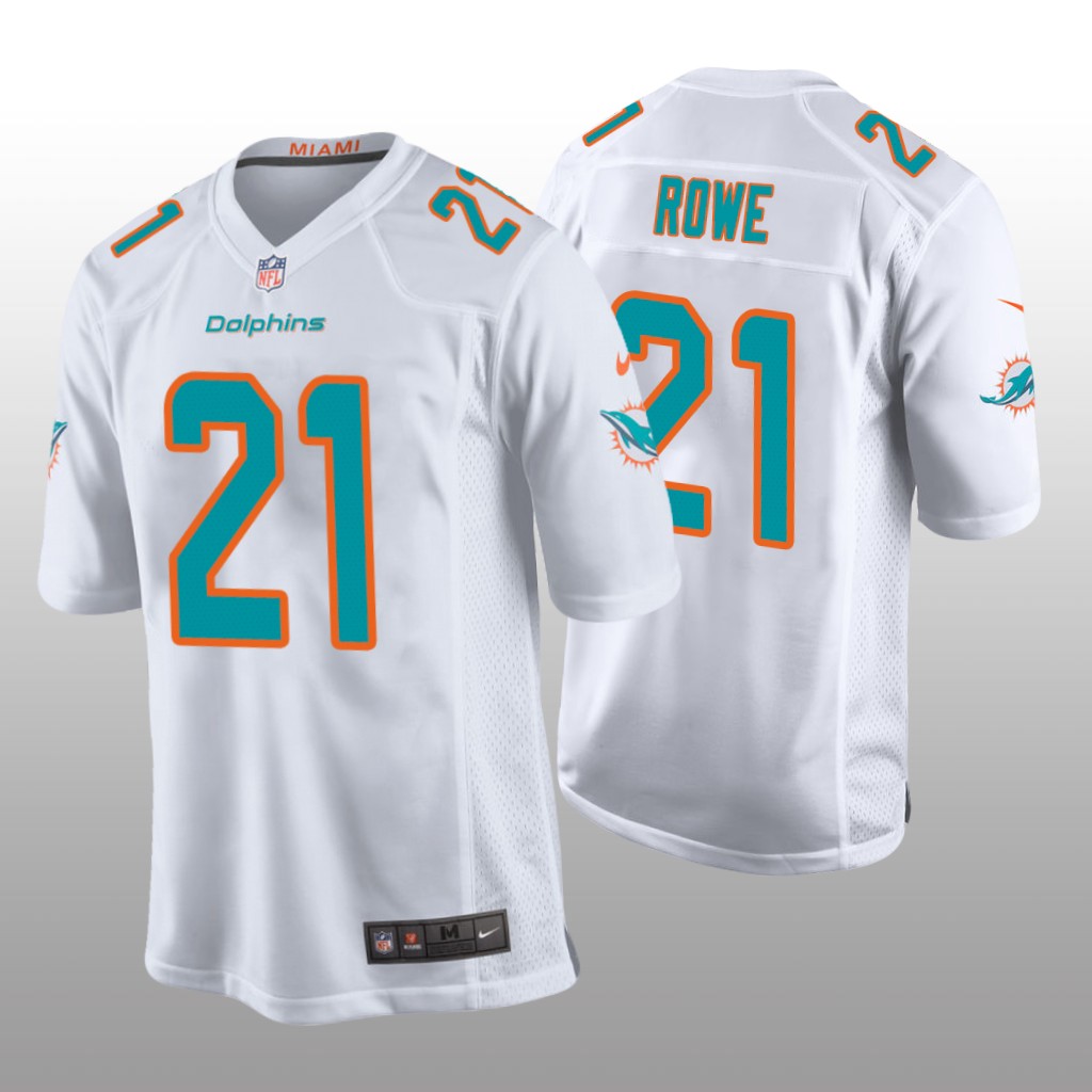 Miami Dolphins Eric Rowe White Jersey Game - Men's
