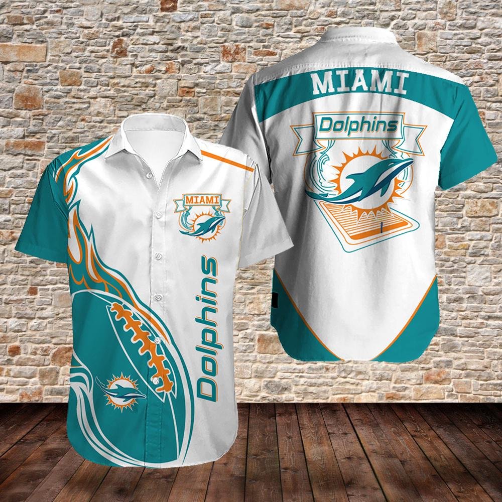 Miami Dolphins Fireball Hawaiian Shirt