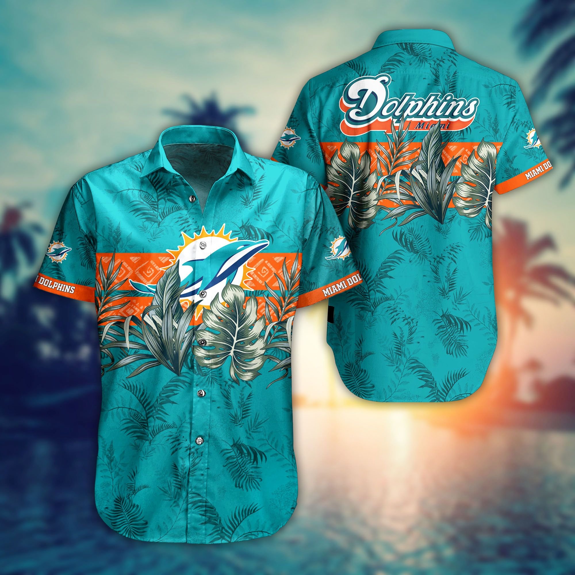 Miami Dolphins Floral2 Hawaiian Shirt