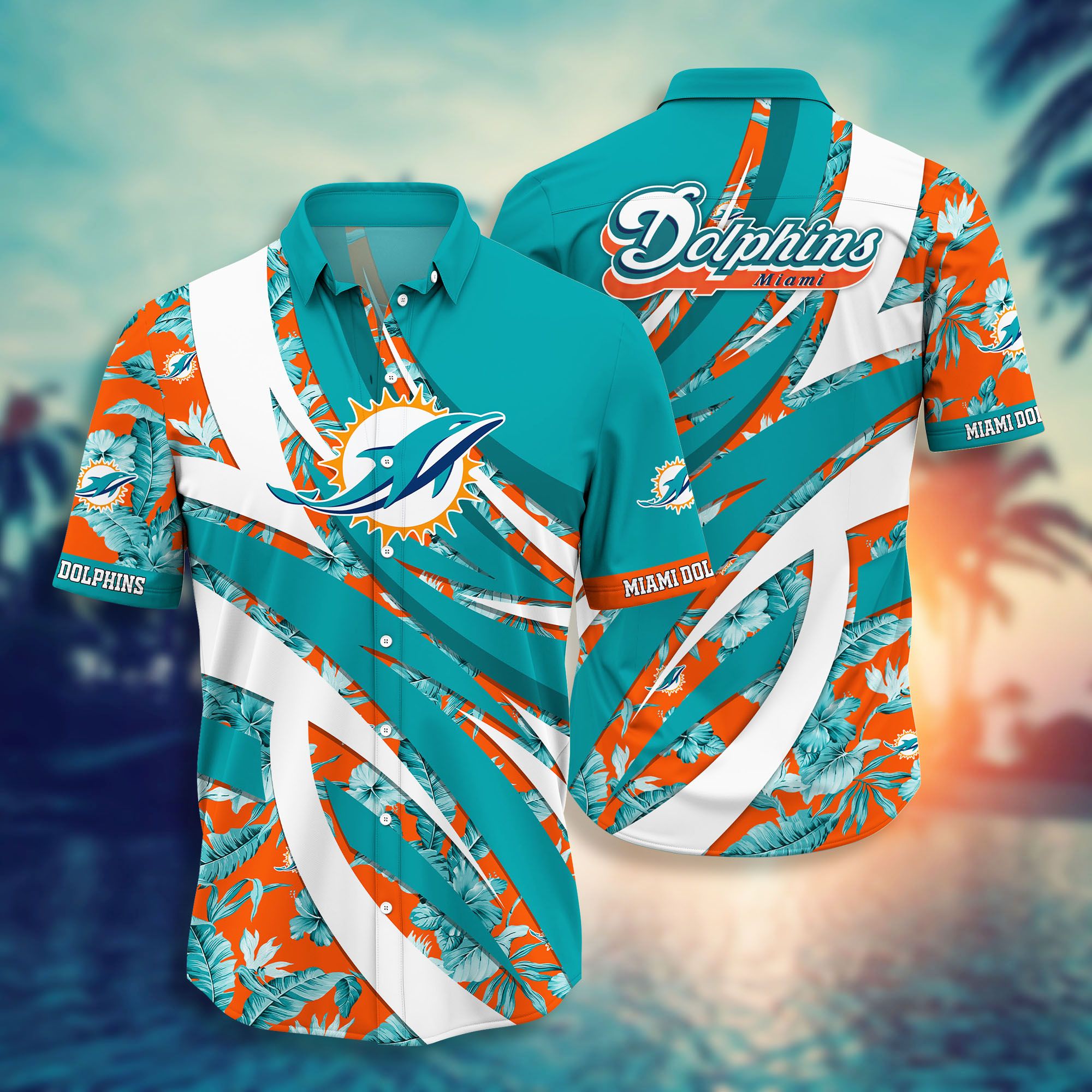 Miami Dolphins Floral4 Hawaiian Shirt