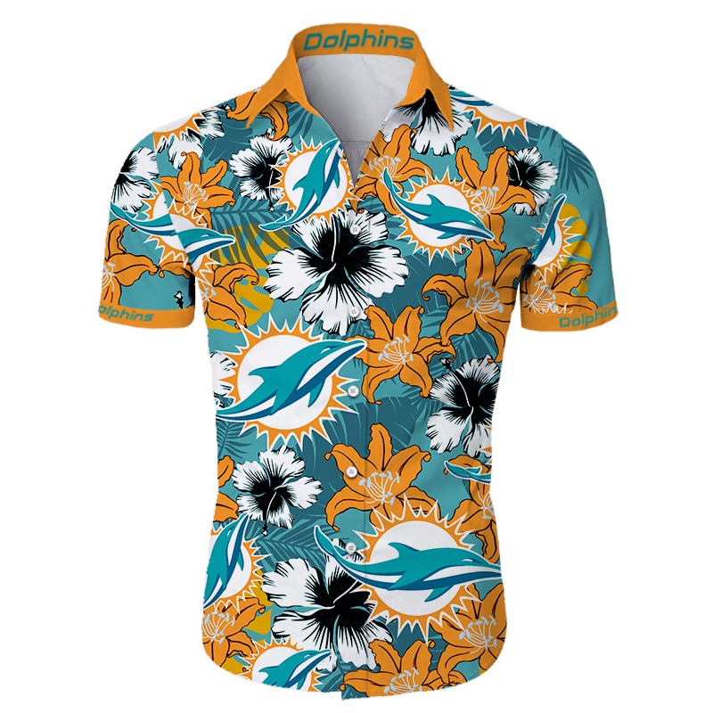 Miami Dolphins Flower Summer Hawaiian Shirt