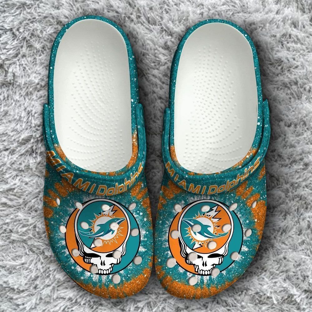 Miami Dolphins Grateful Dead Classic Clogs Crocband Clogs Comfortable Water Shoes