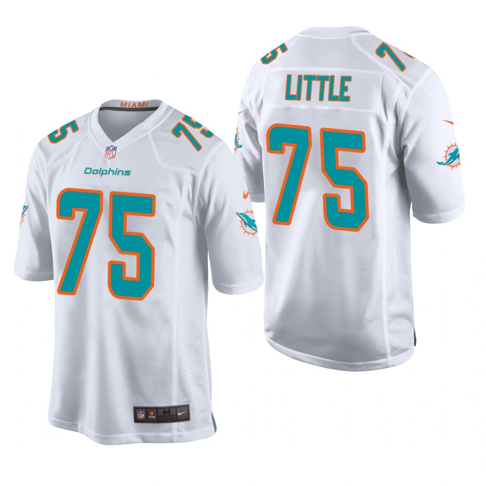 Miami Dolphins Greg Little White Jersey Game - Men's