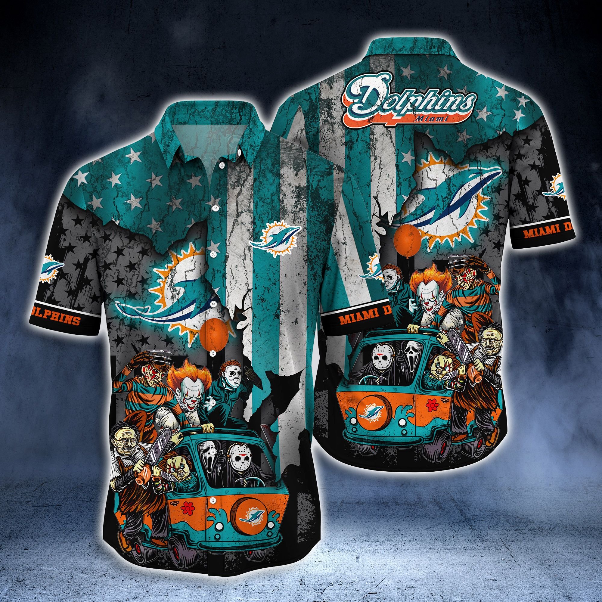 Miami Dolphins Halloween Murder Hawaiian Shirt
