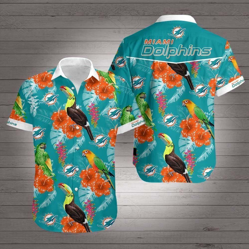 Miami Dolphins Hawaii Shirt Summer Button Up Shirt For Men Beach Wear Hawaii Shirt Hawaiian Beach