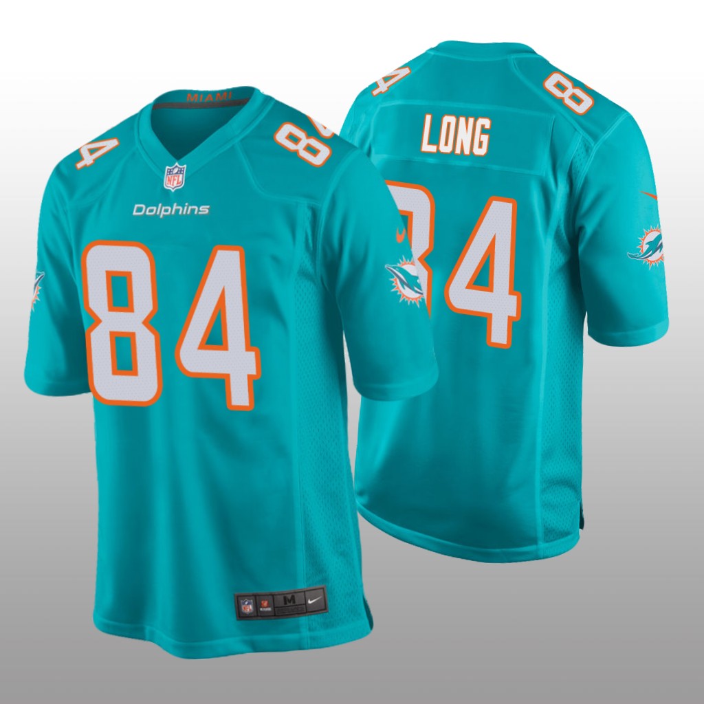 Miami Dolphins Hunter Long Aqua Jersey Game - Men's