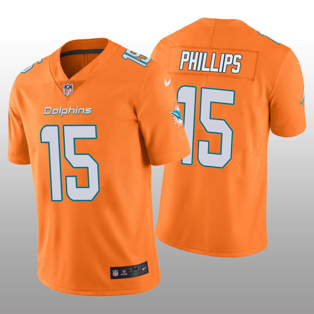 Miami Dolphins Jaelan Phillips Orange Jersey Color Rush Limited - Men's