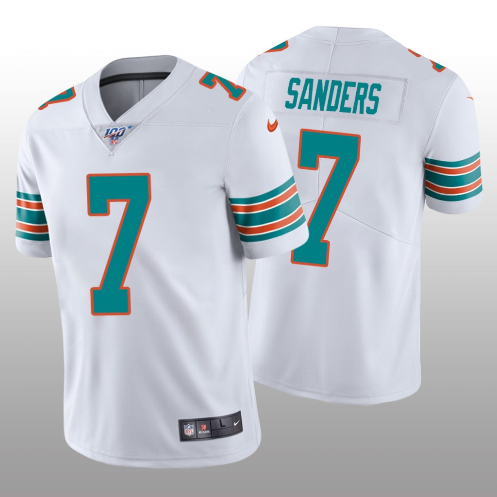 Miami Dolphins Jason Sanders White Vapor Limited Jersey 100th Season - Men's