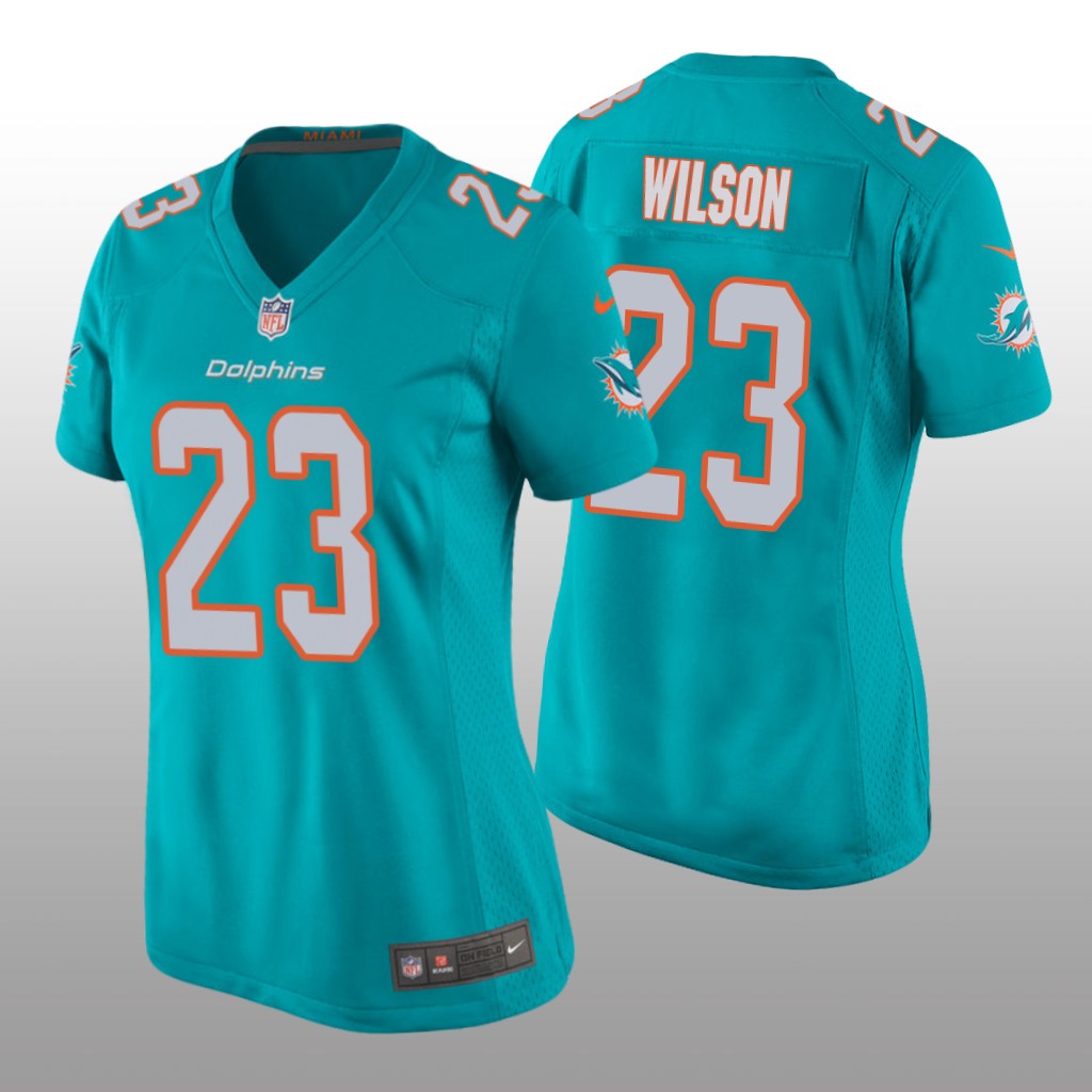 Miami Dolphins Jeff Wilson Aqua Jersey Game - Women's