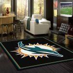 Miami Dolphins Living Room Area Rectangle Rug