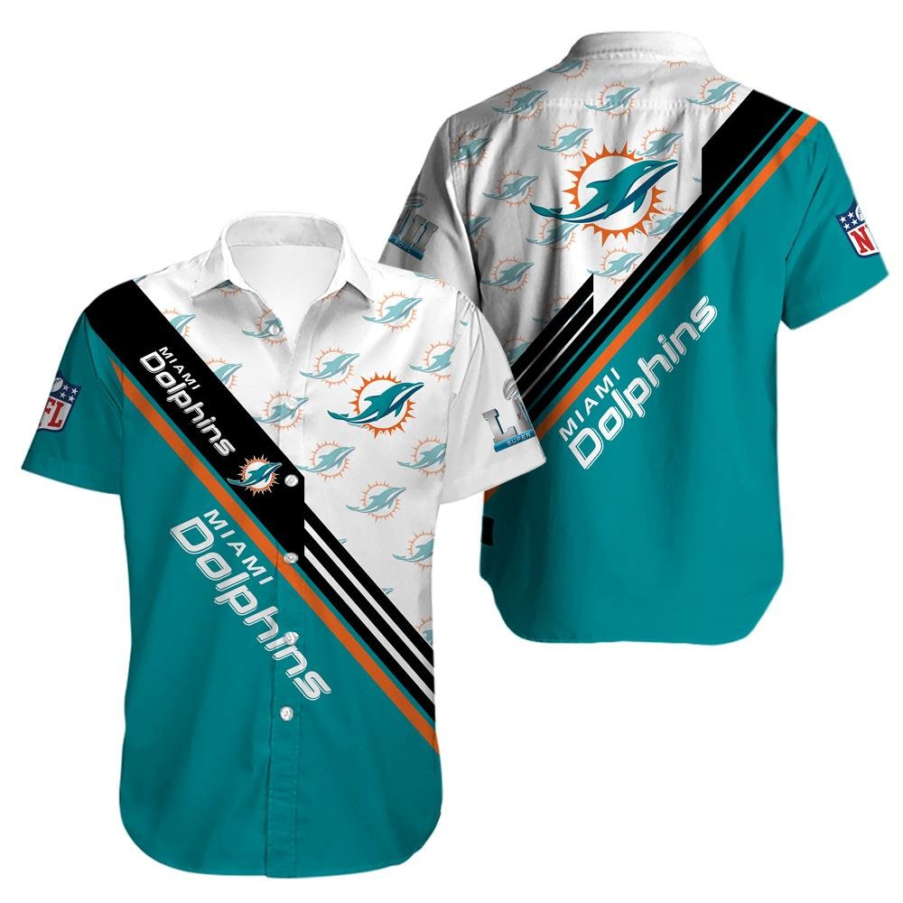 Miami Dolphins Many Logo Summer Hawaiian Shirt