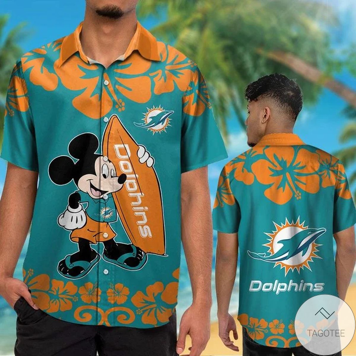 Miami Dolphins Mickey Mouse Hawaiian Shirt