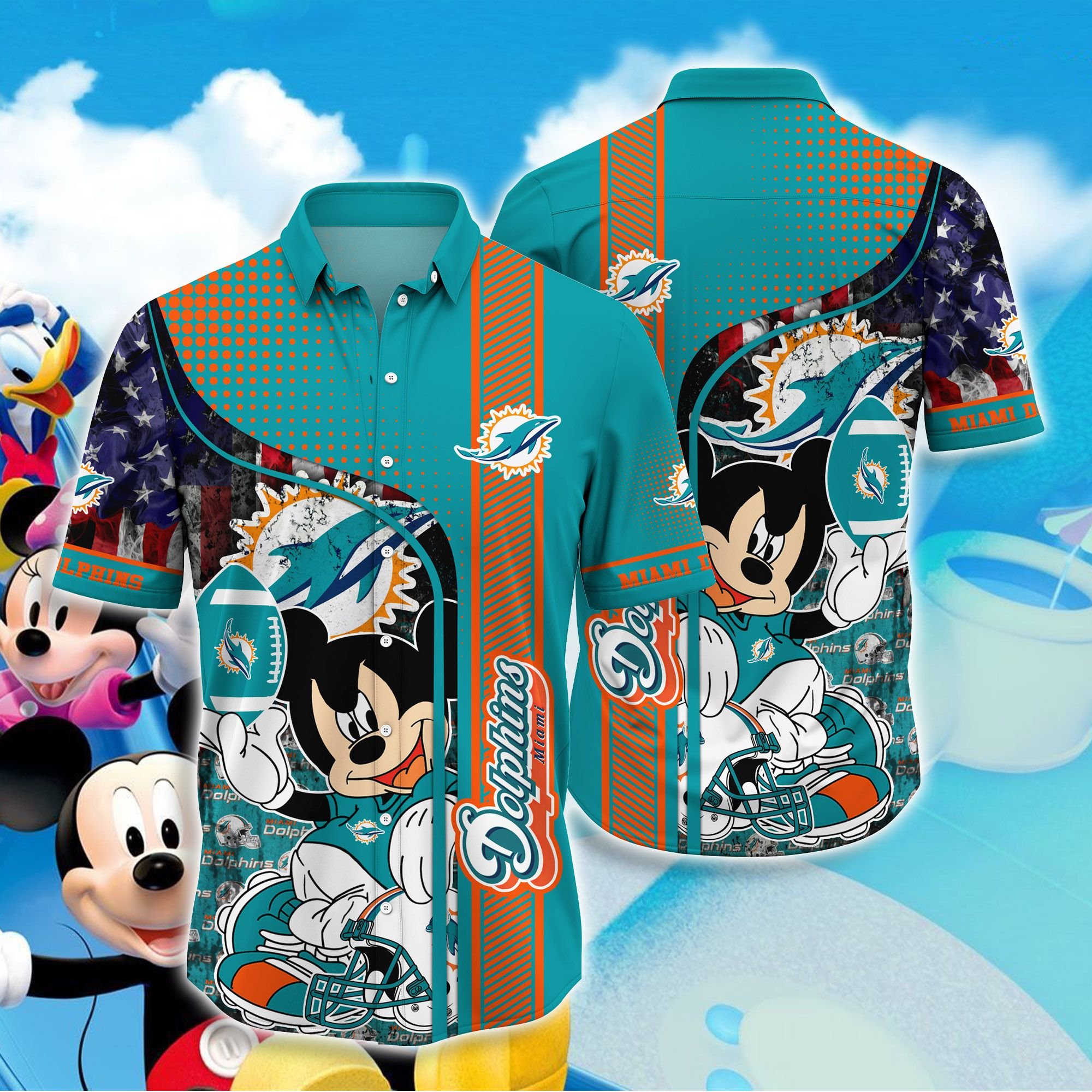 Miami Dolphins Mickey player Hawaiian Shirt