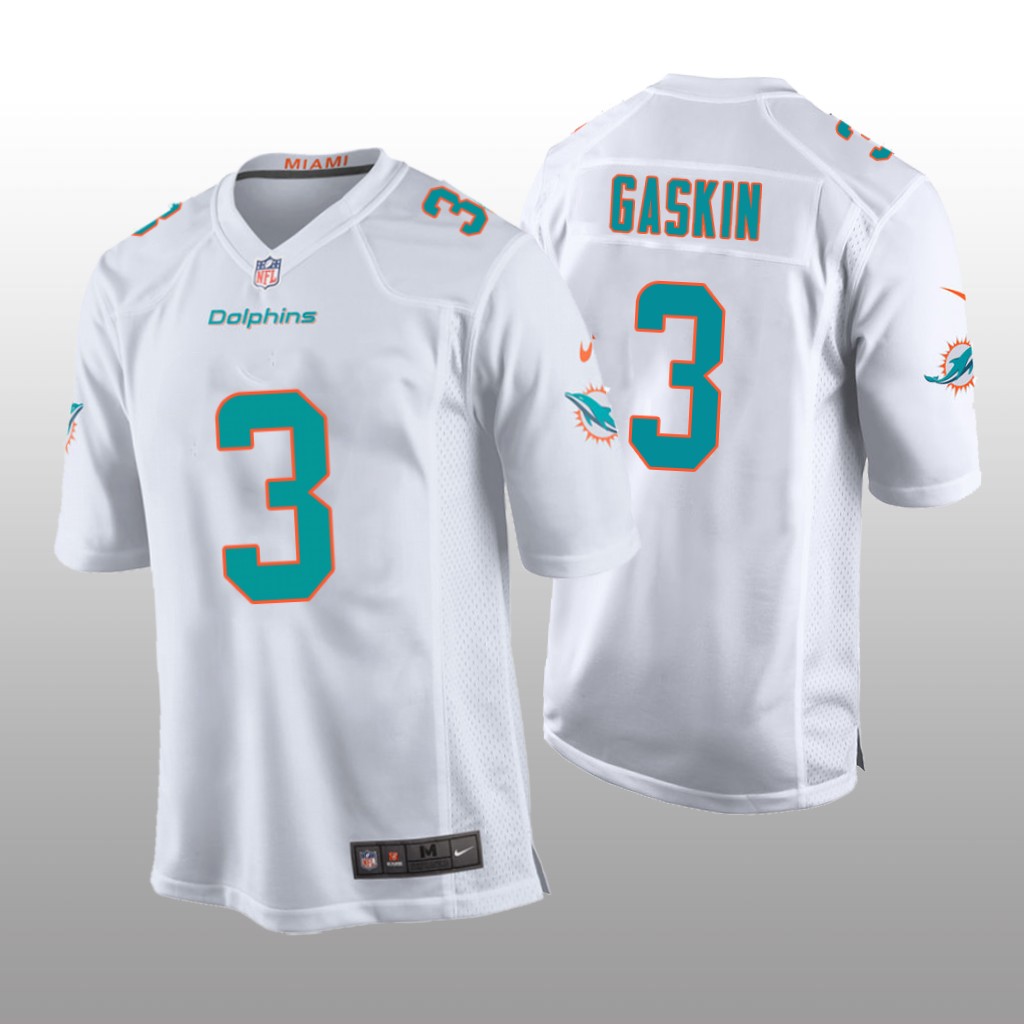 Miami Dolphins Myles Gaskin White Jersey Game - Youth