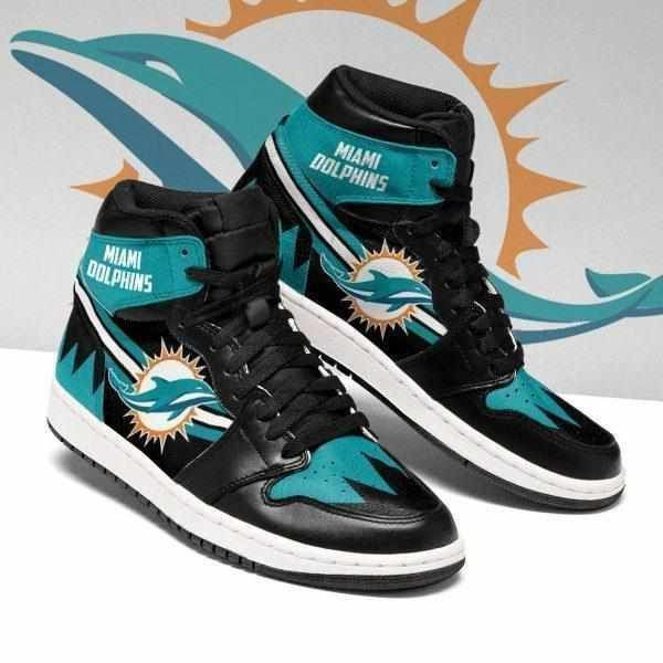 Miami Dolphins Nfl Football Team Air Sneakers Sneakers Sport Sneakers High Top Air Jordan Sneaker, Air Jordan Hightop
