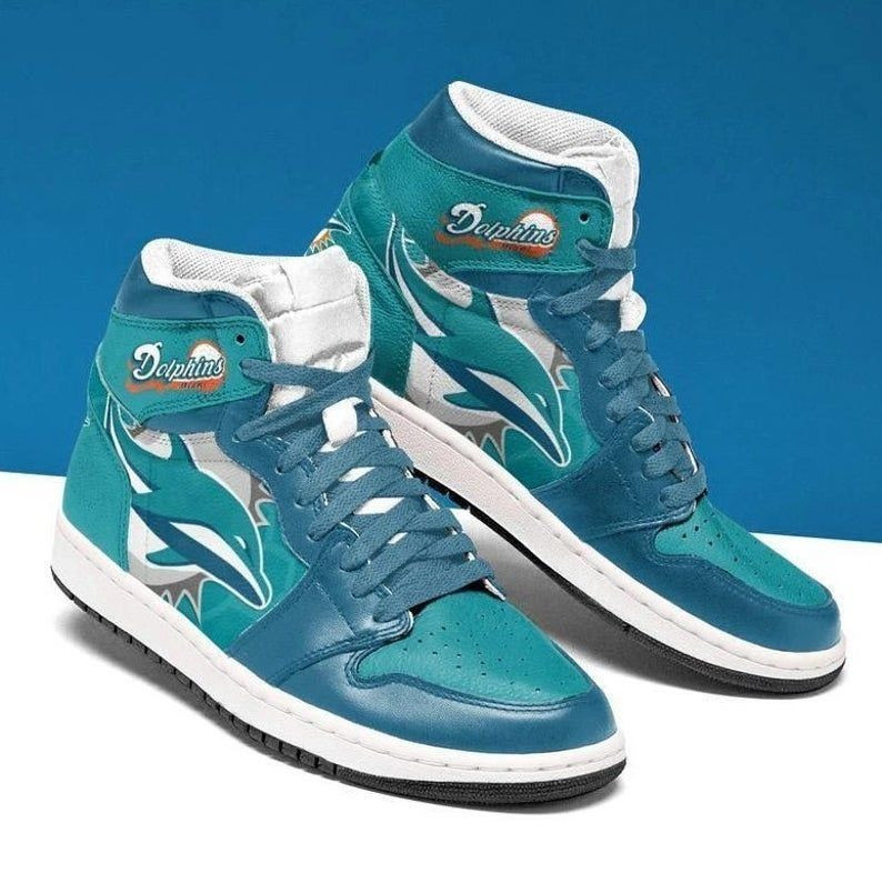Miami Dolphins NFL Team Sneakers Gift For Fans High Top Air Jordan Sneaker, Air Jordan Hightop