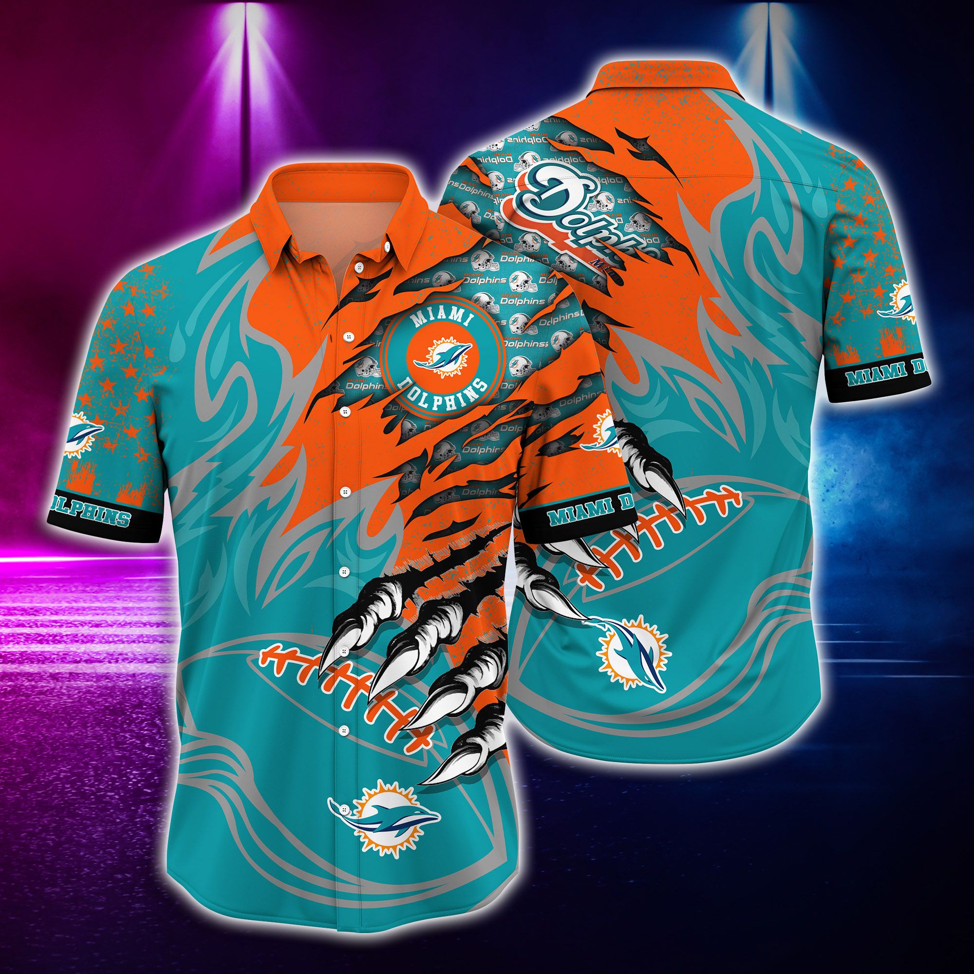 Miami Dolphins Paws Hawaiian Shirt