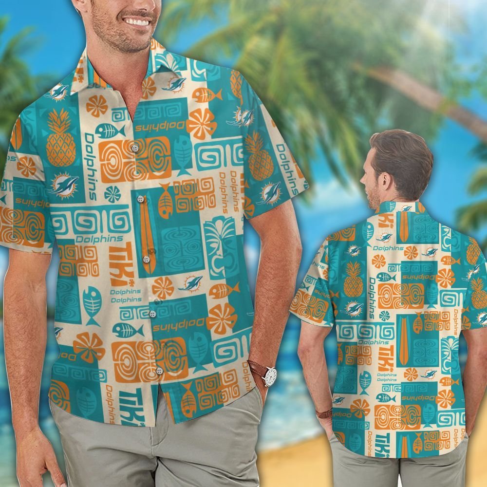 Miami Dolphins Pinneapple Tropical Hawaiian Shirt
