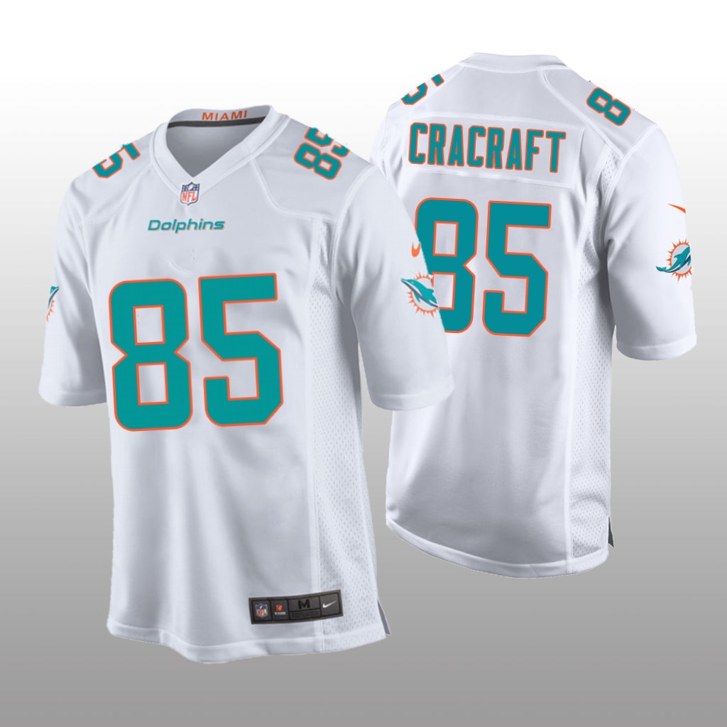 Miami Dolphins River Cracraft White Jersey Game - Youth