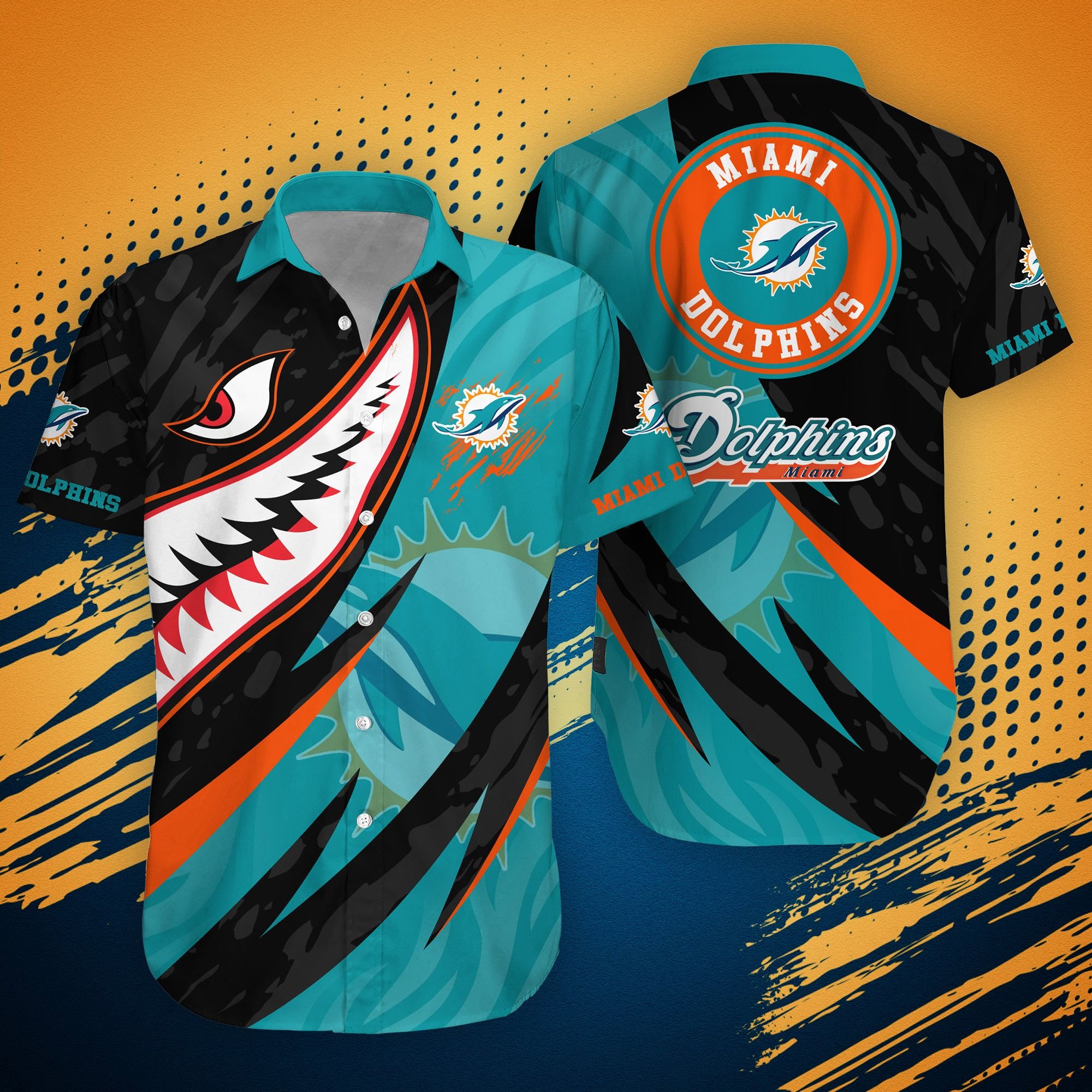 Miami Dolphins Shark Summer Hawaiian Shirt