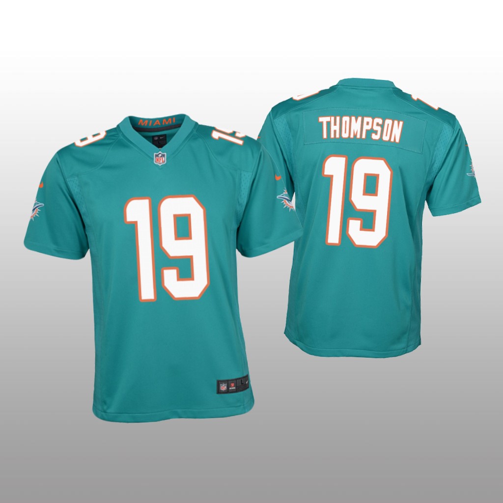 Miami Dolphins Skylar Thompson Aqua Jersey Game - Youth