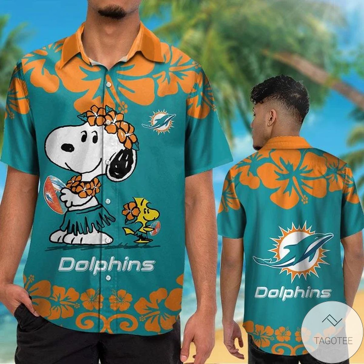 Miami Dolphins Snoopy Hawaiian Shirt