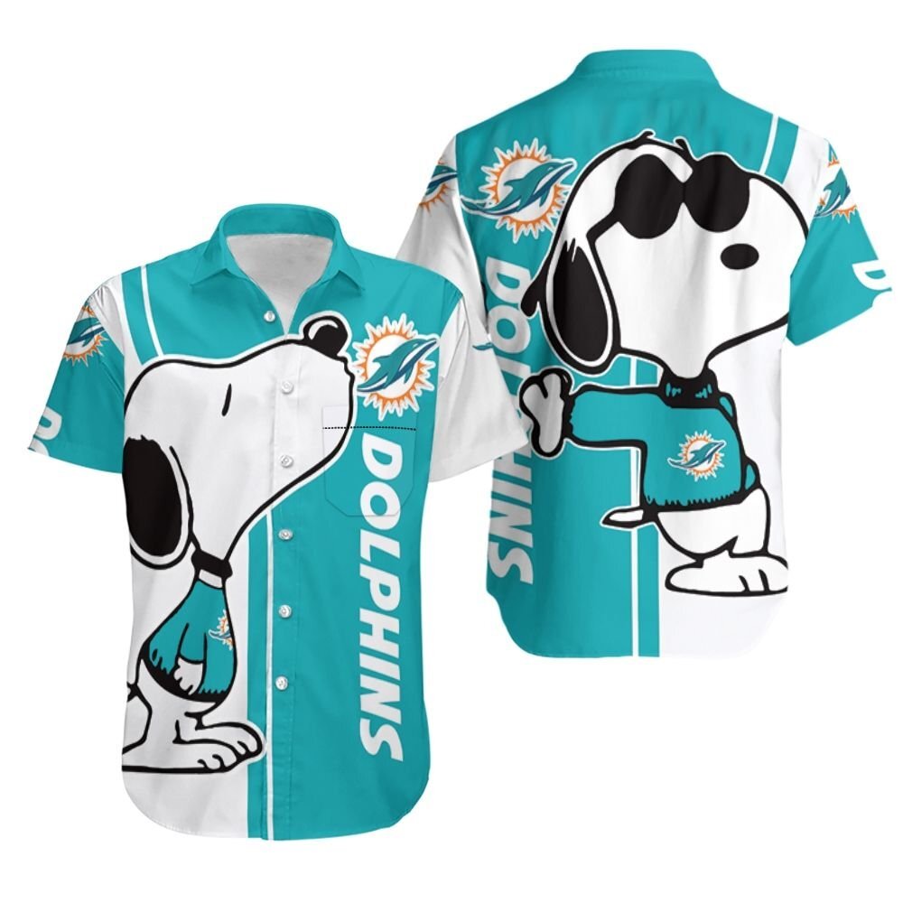 Miami Dolphins Snoopy Lover Hawaiian Shirt