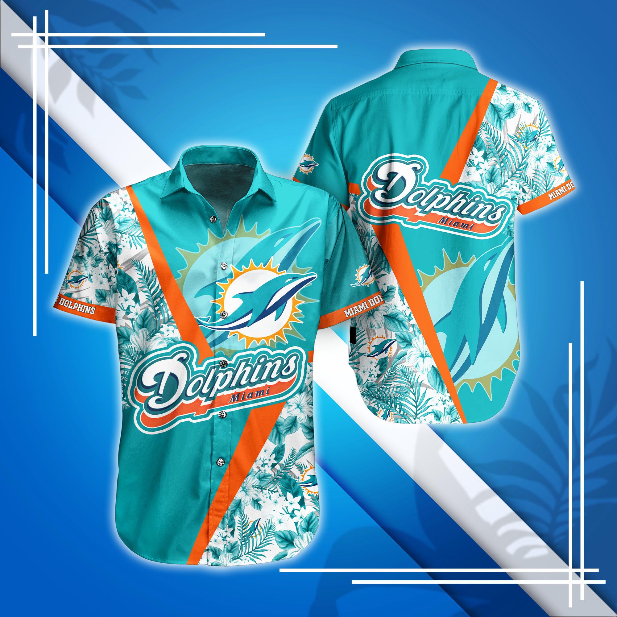 Miami Dolphins Summer Floral Hawaiian Shirt