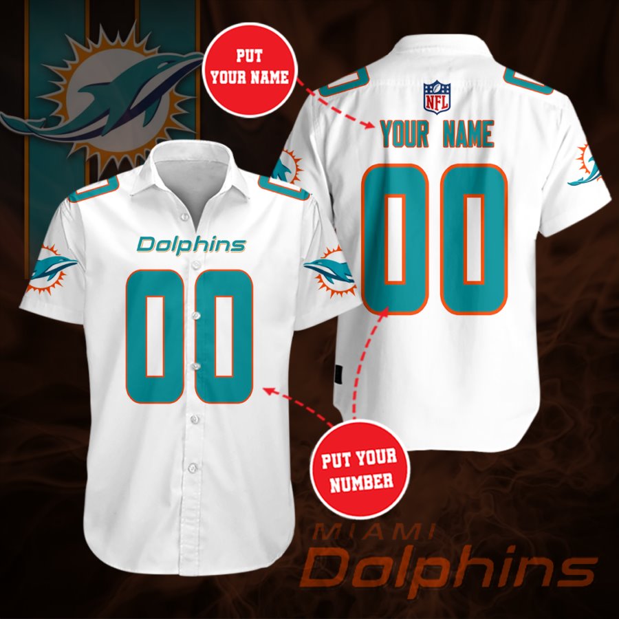 Miami Dolphins Team Up Hawaiian Shirt