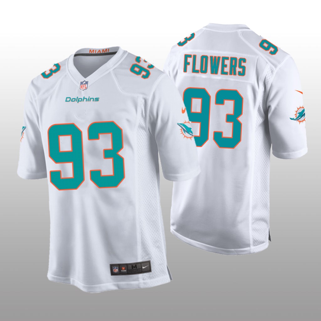 Miami Dolphins Trey Flowers White Jersey Game - Youth