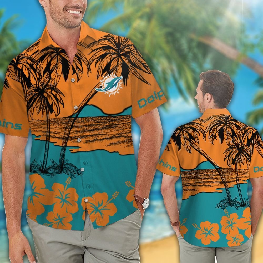 Miami Dolphins Tropical Beach Hawaiian Shirt