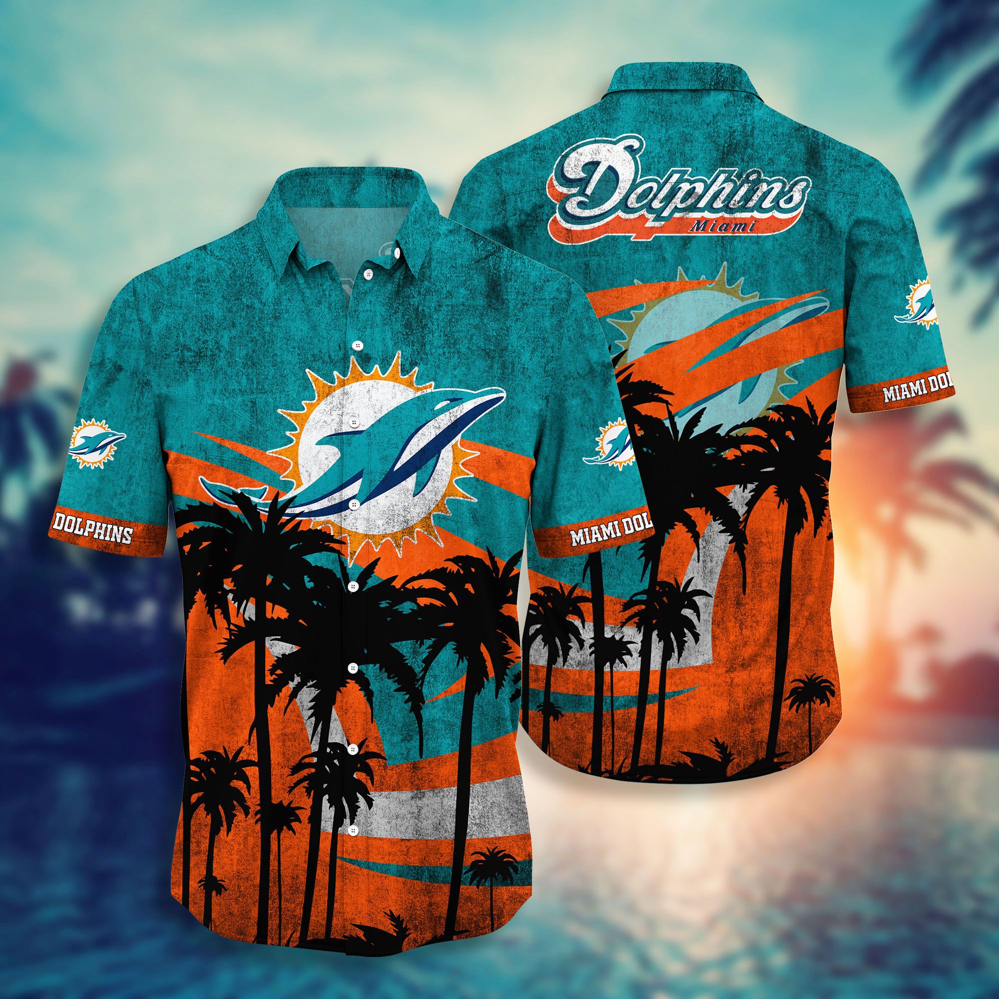 Miami Dolphins Tropical Beach Summer Hawaiian Shirt