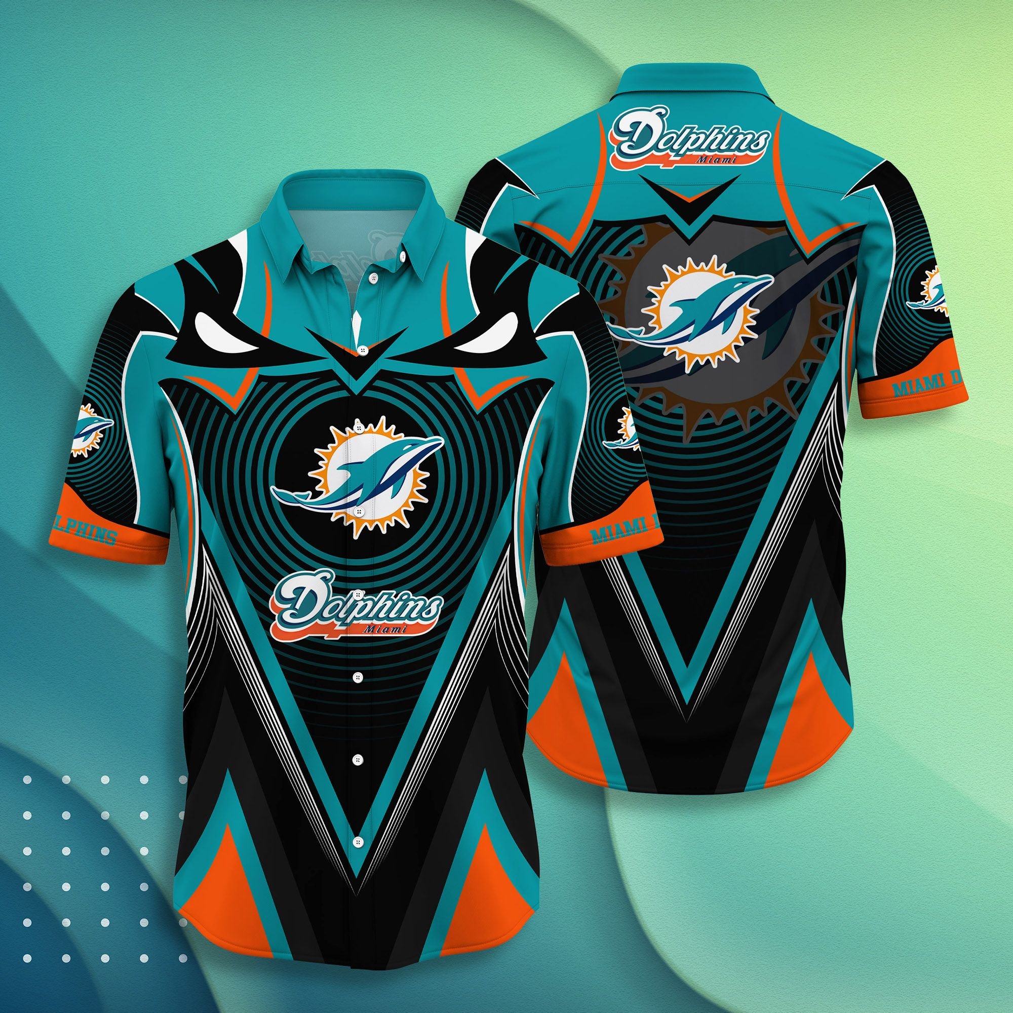Miami Dolphins Under Armour Summer1 Hawaiian Shirt