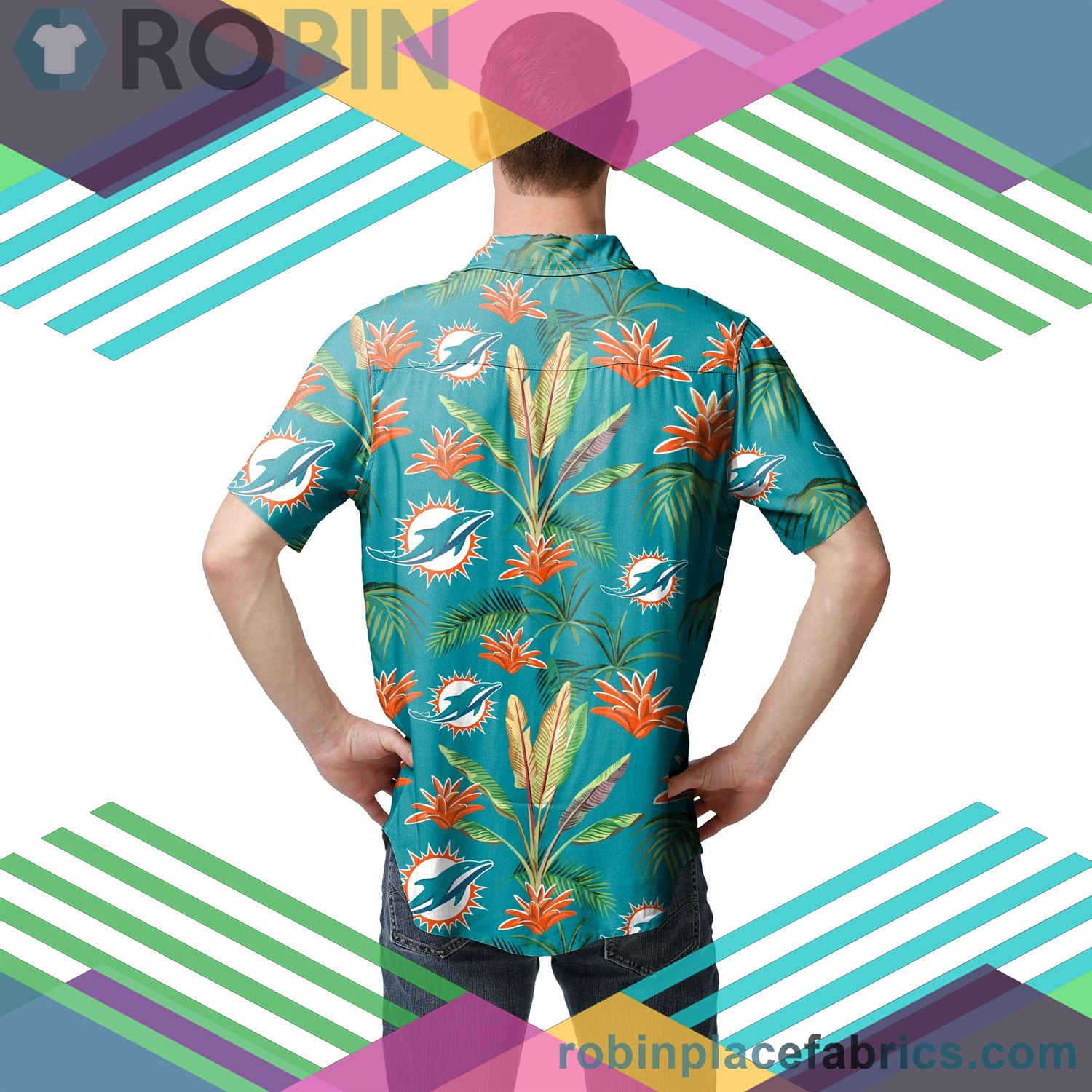 Miami Dolphins Victory Vacay Up Hawaiian Shirt
