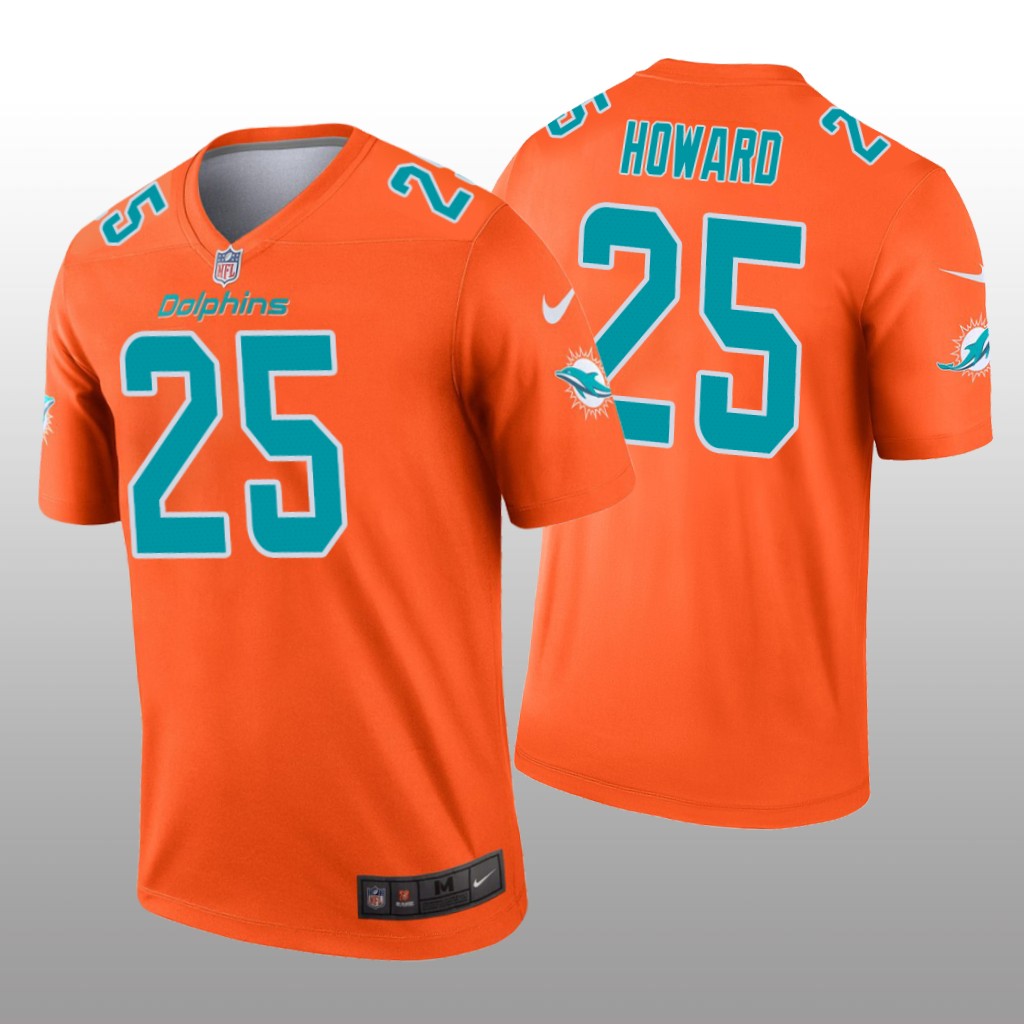 Miami Dolphins Xavien Howard Orange Jersey Inverted Legend - Men's