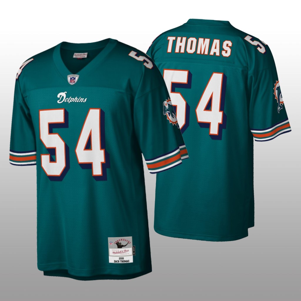 Miami Dolphins Zach Thomas Mitchell & Ness Aqua Legacy Jersey - Men's