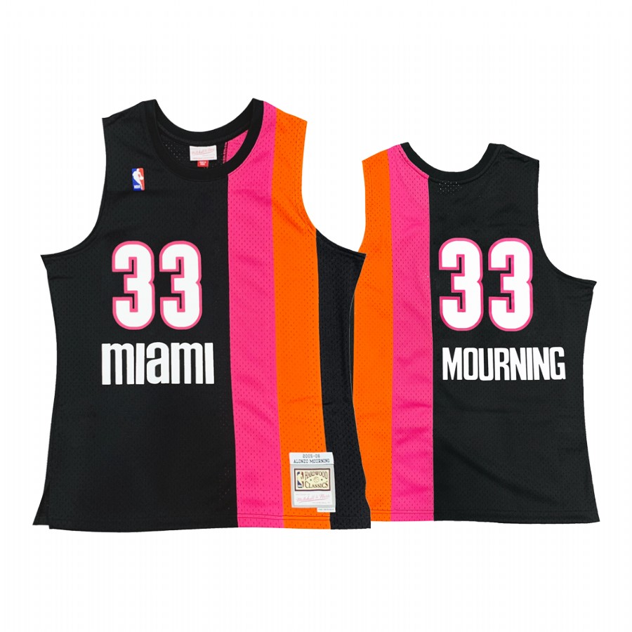 Miami Floridians Alonzo Mourning #33 Black Throwback Jersey