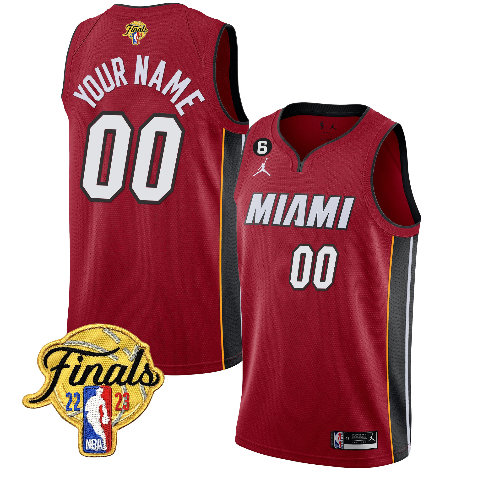 Miami Heat 2023 Finals Patch Collection Custom Statement Jersey - All Stitched