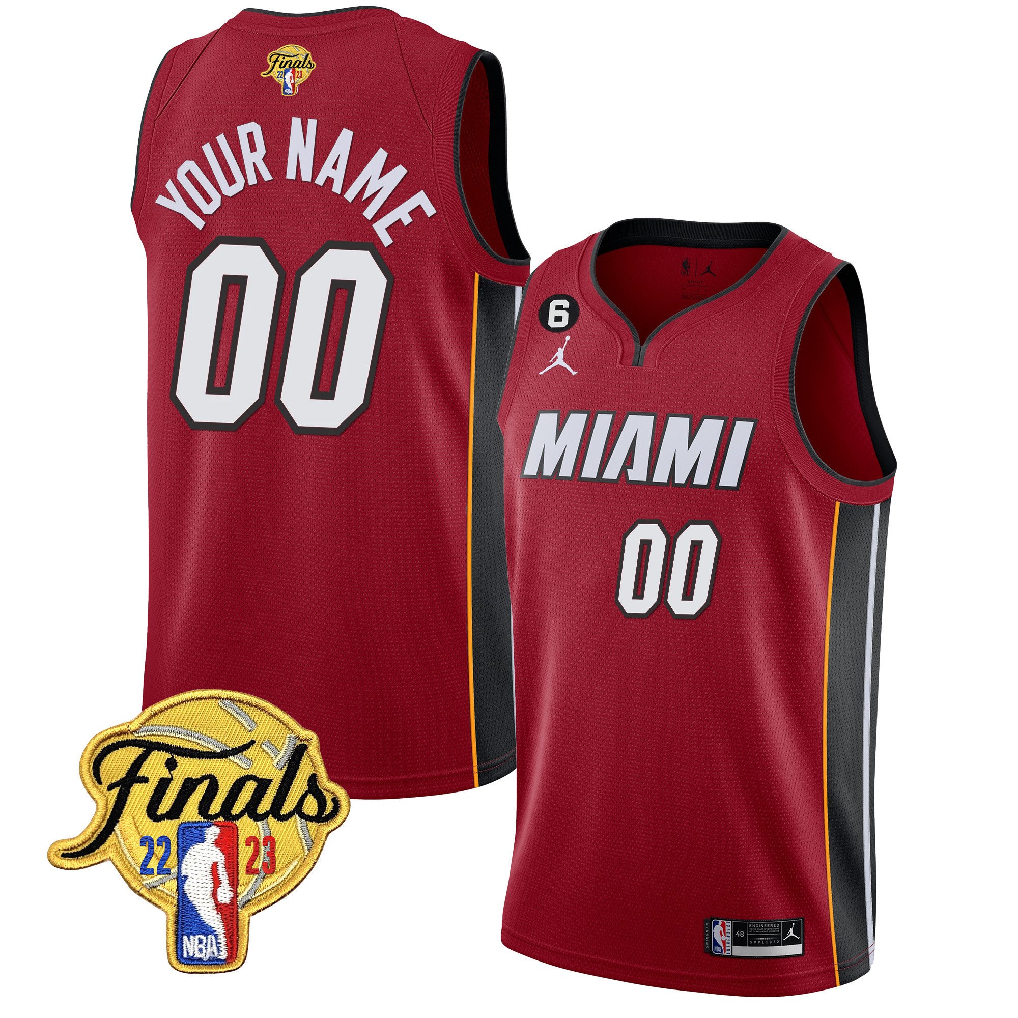 Miami Heat 2023 Finals Patch Collection Custom Statement Jersey - All Stitched