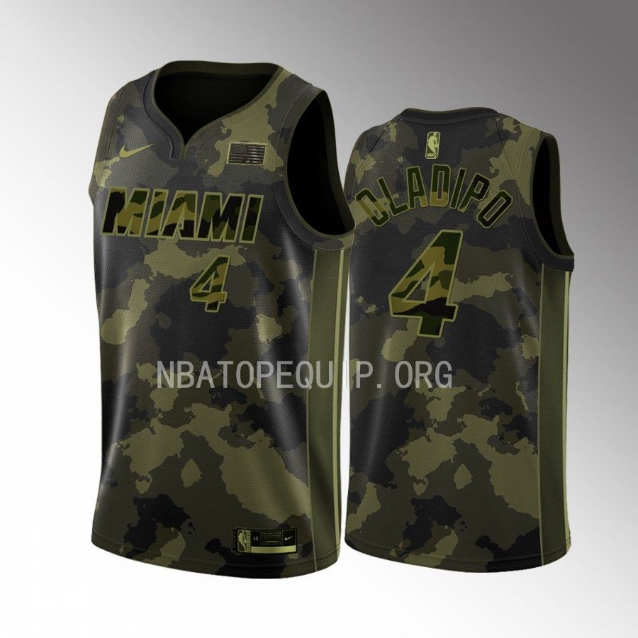 Miami Heat 2023 Salute To Service Victor Oladipo Camo #4 Jersey