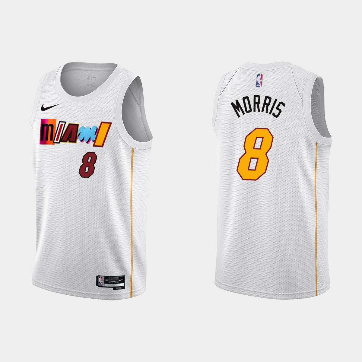 Miami Heat 8 Markieff Morris 2022-23 City Edition White Men Stitched Jersey