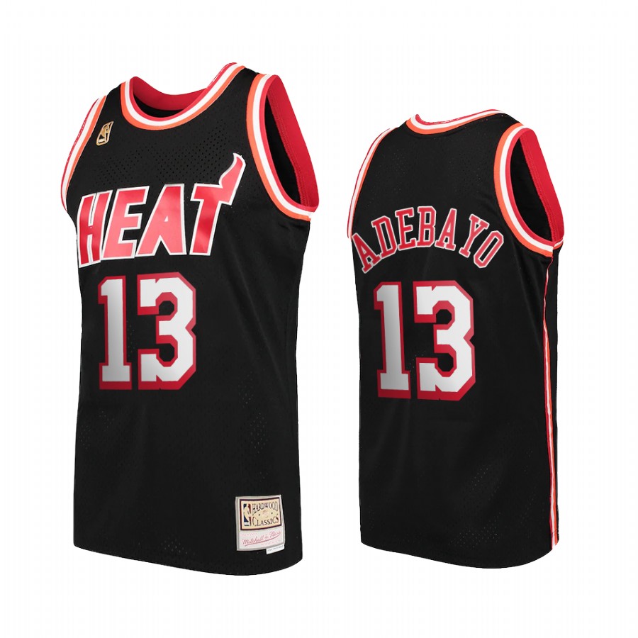 Miami Heat Bam Adebayo #13 Black Hardwood Classics Jersey