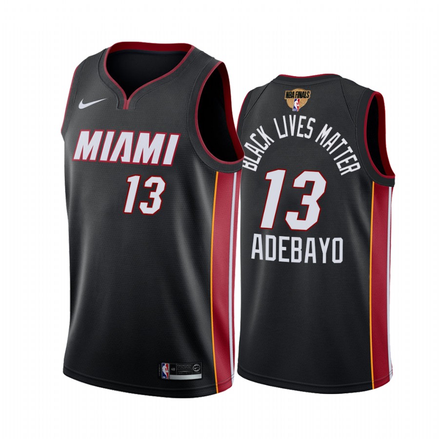 Miami Heat Bam Adebayo 2020 Eastern Conference Champs Black Jersey Social Justice BLM