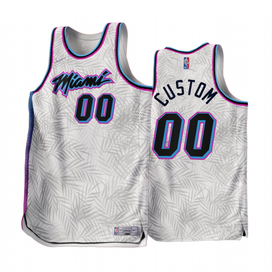 Miami Heat Custom 2022-23 Earned Edition White #00 Jersey