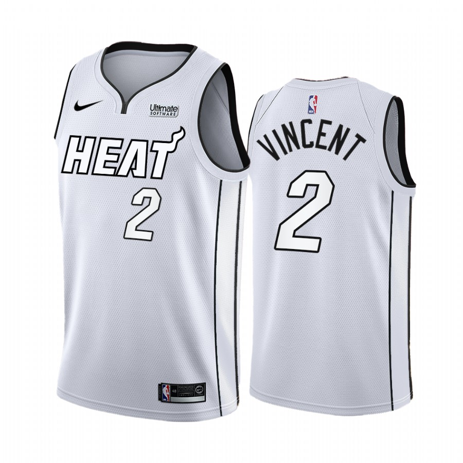 Miami Heat Gabe Vincent White Hot 2022 NBA Playoffs #2 Jersey