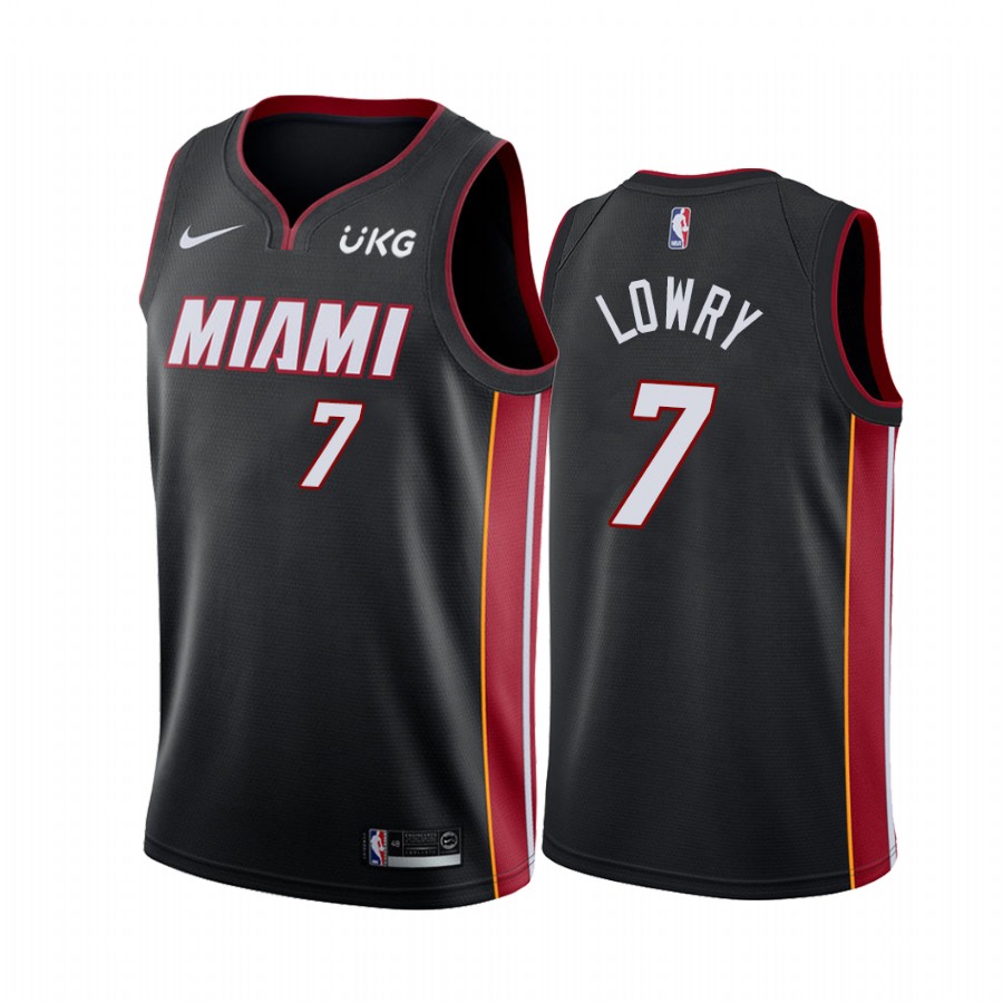 Miami Heat Kyle Lowry #7 Black 2021 Icon Edition Jersey