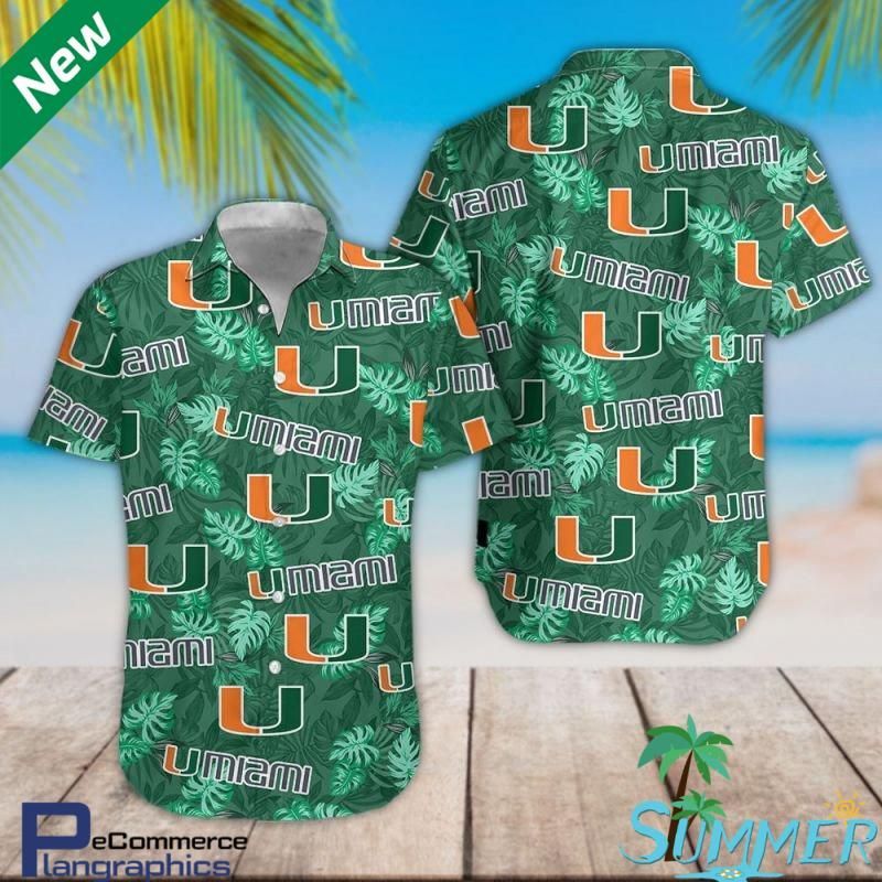 Miami Hurricanes Aloha Shirt Hawaiian Aloha Shirt Hawaiian Beach Shirt