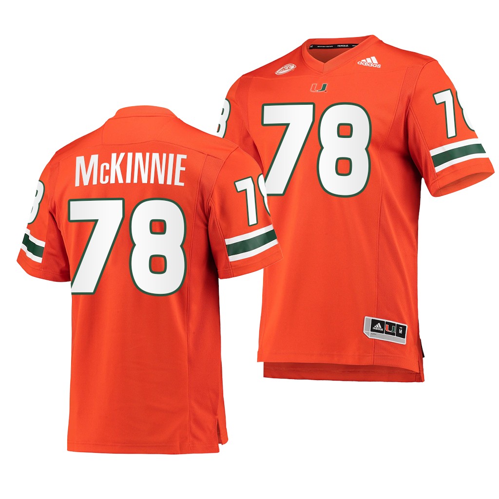 Miami Hurricanes Bryant McKinnie 78 Jersey Orange 2001 The Goat Team Uniform